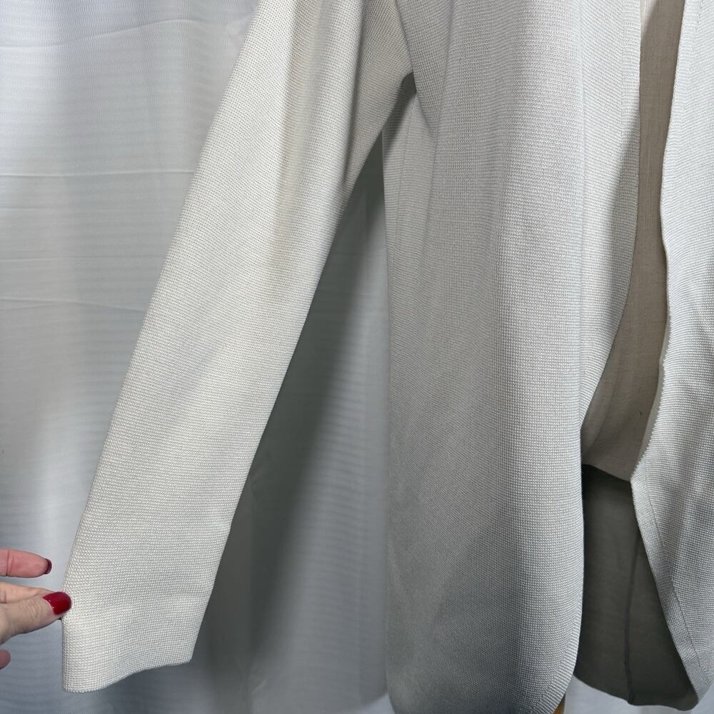 Eileen Fisher Silk Organic Cotton Knit Cardigan Sweater Women's Size S Ivory - Picture 2 of 8